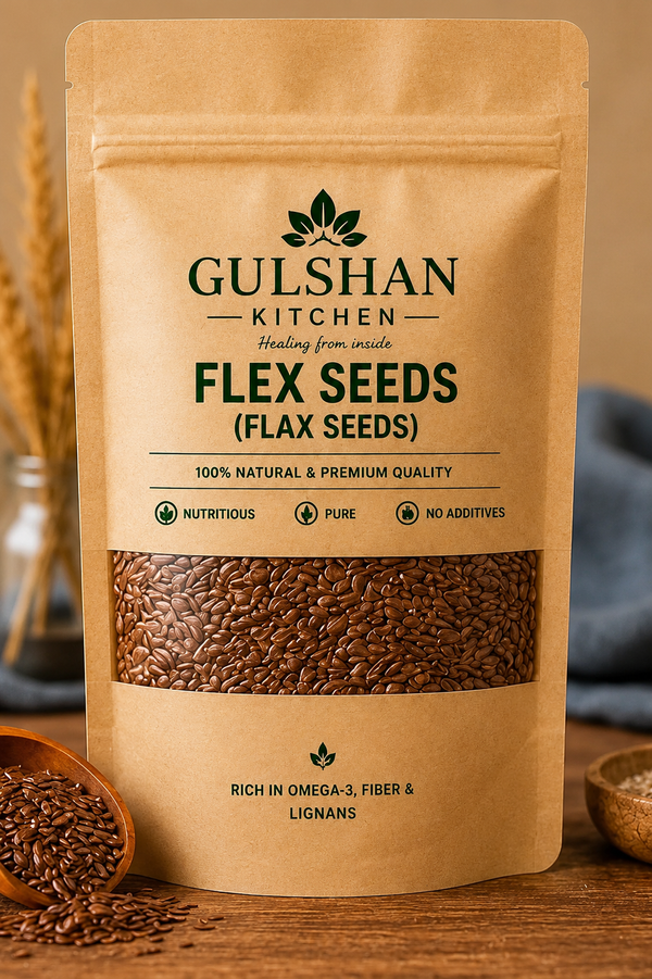Gulshan Kitchen Premium Flax Seeds | 100% Natural & Nutrient-Rich